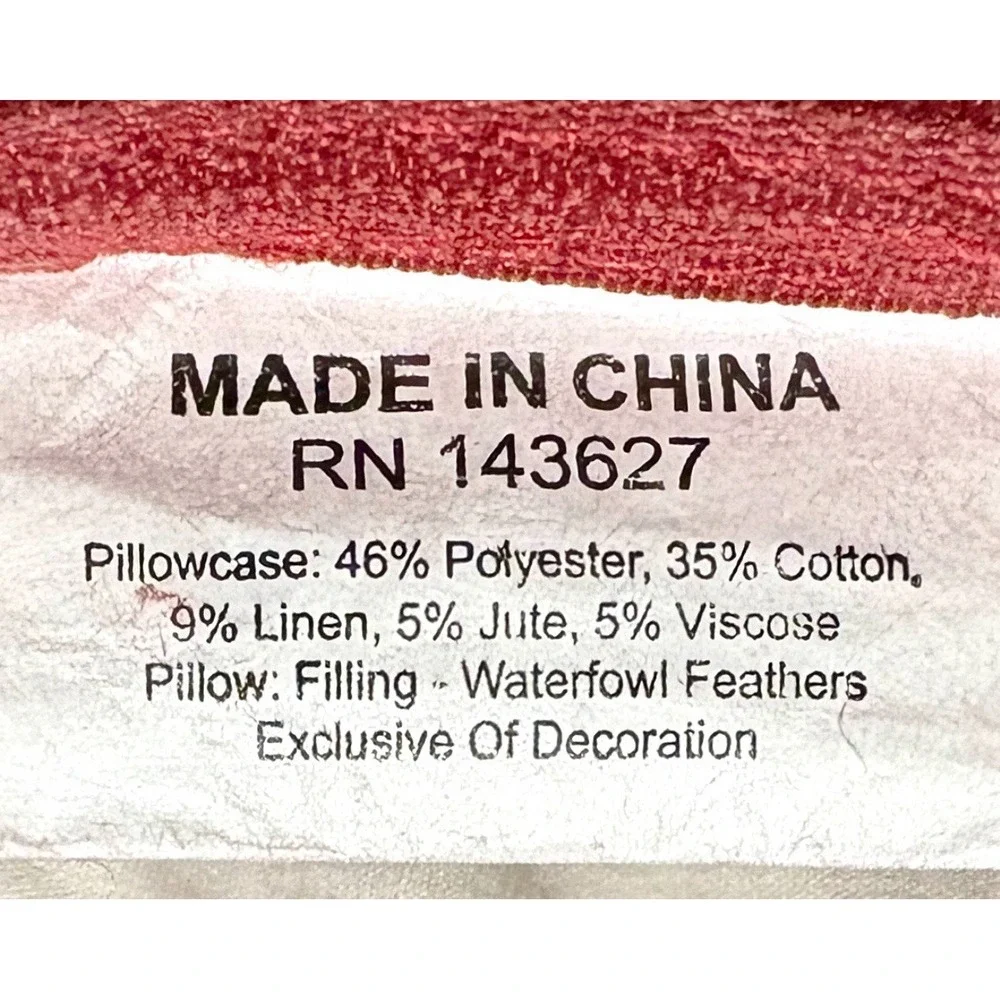 Secret Celebrity Christmas Tree Reindeers Red White Embroidered 14x32 Pillow